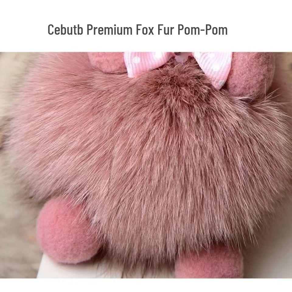 Exquisite Handmade Plush Sleeping Doll Pendant with Faux Mink Fur, Perfect as a Backpack Accessory