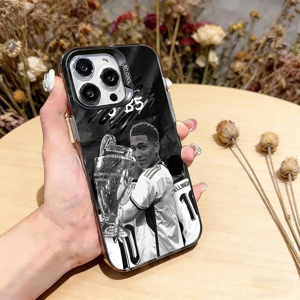 Fußball J-Jude B-Bellinghams Handyhülle Für iPhone 17,16,15,14,13,12,11 Plus,Pro Max,XS,Farbige Silberbeschichtete Innenseite