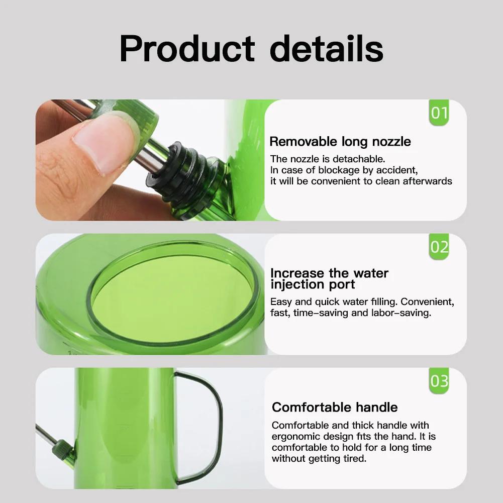 Green Plant Watering Kettle 1L/1.5L Long Nozzle Watering Kettle Household Flower Watering Kettle For Plants And Outdoor Use