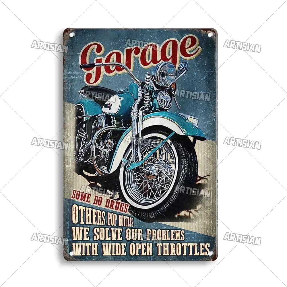 Crosscountry Motorcycle Tin Sign Vintage Metal Wall Decor Garage Home Bar Metal Plaque