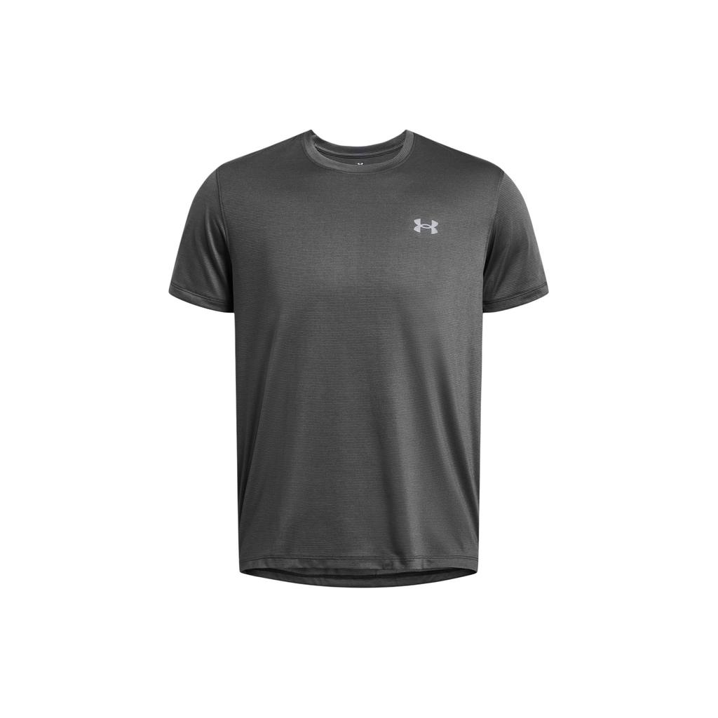 Under Armour Logo Print Round Neck Pullover Breathable Short Sleeve T-Shirt Men T-Shirt Gray 1382582-025