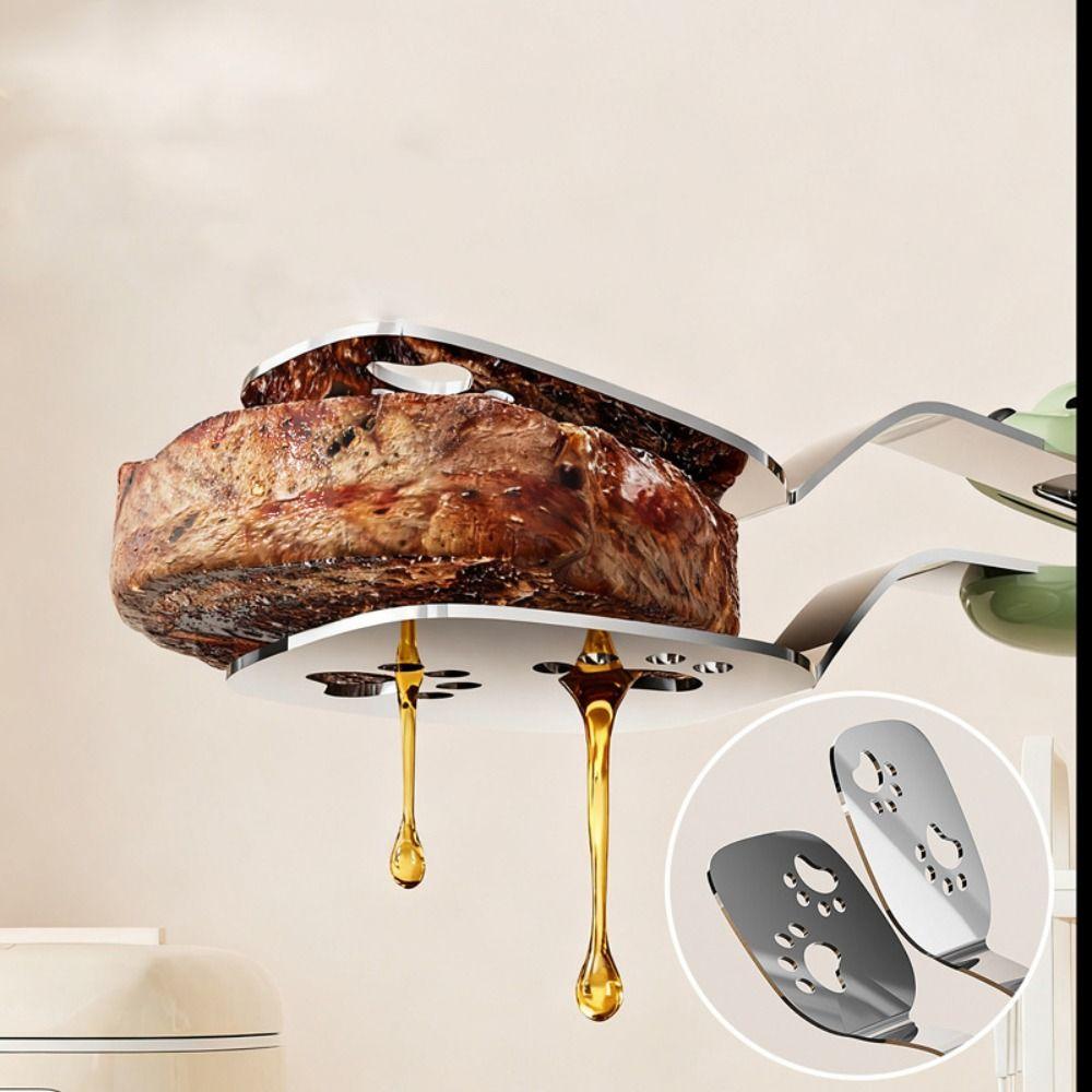 Stainless Steel Steak Clamps Clip Design BBQ Tongs Durable Fish Frying Tongs  Kitchen Barbecue