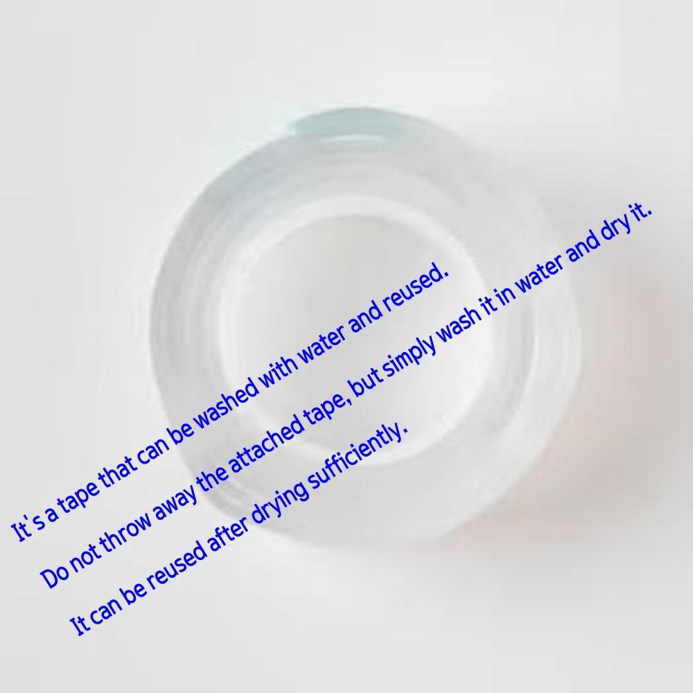 Прозрачная нескользящая двусторонняя лента 20ммX1м, моющаяся и многоразовая