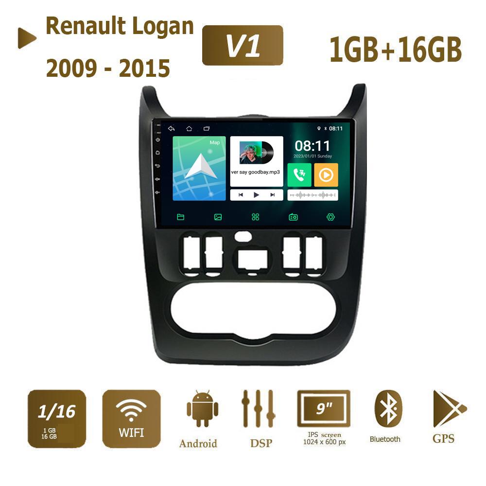 

Android Радио Автомобильный Мультимедиа Авторадио 2 Din Для Renault Logan 1 Sandero Dacia Duster 2009 - 2015 Мультимедиа GPS Навигация 1+16 ГБ чёрный