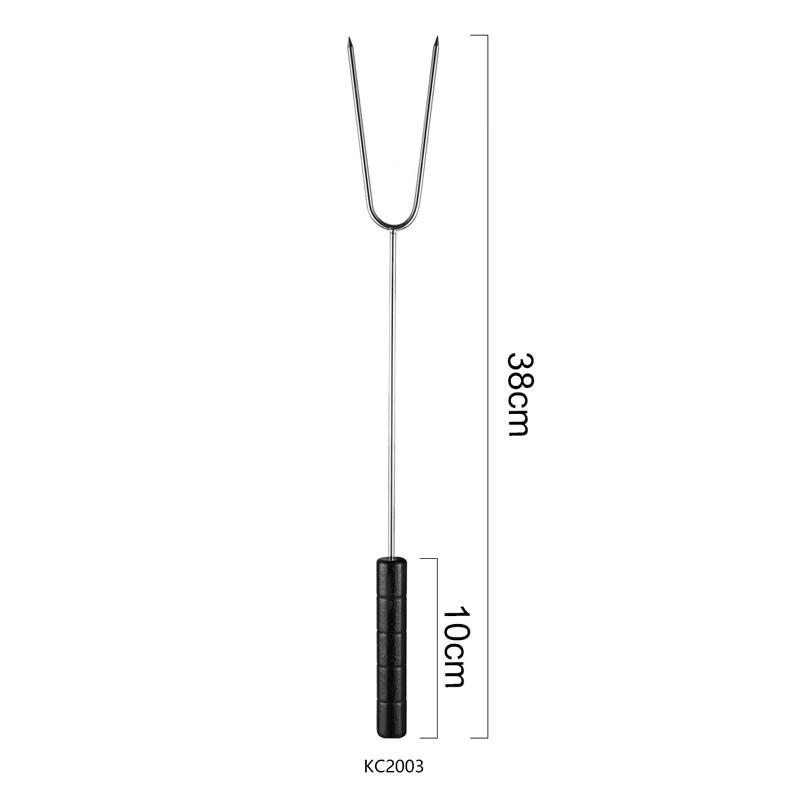 ZISIZ Wooden Handle BBQ Forks