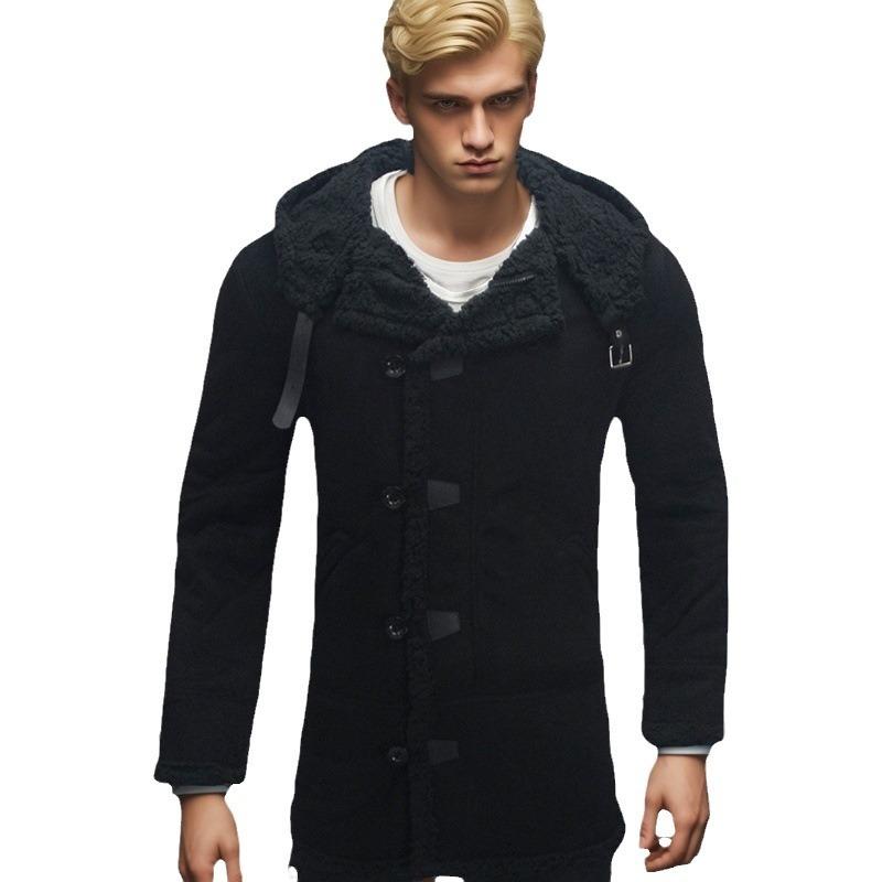 Winter new suede men's coat fur integrated thick coat lamb wool cold resistance
