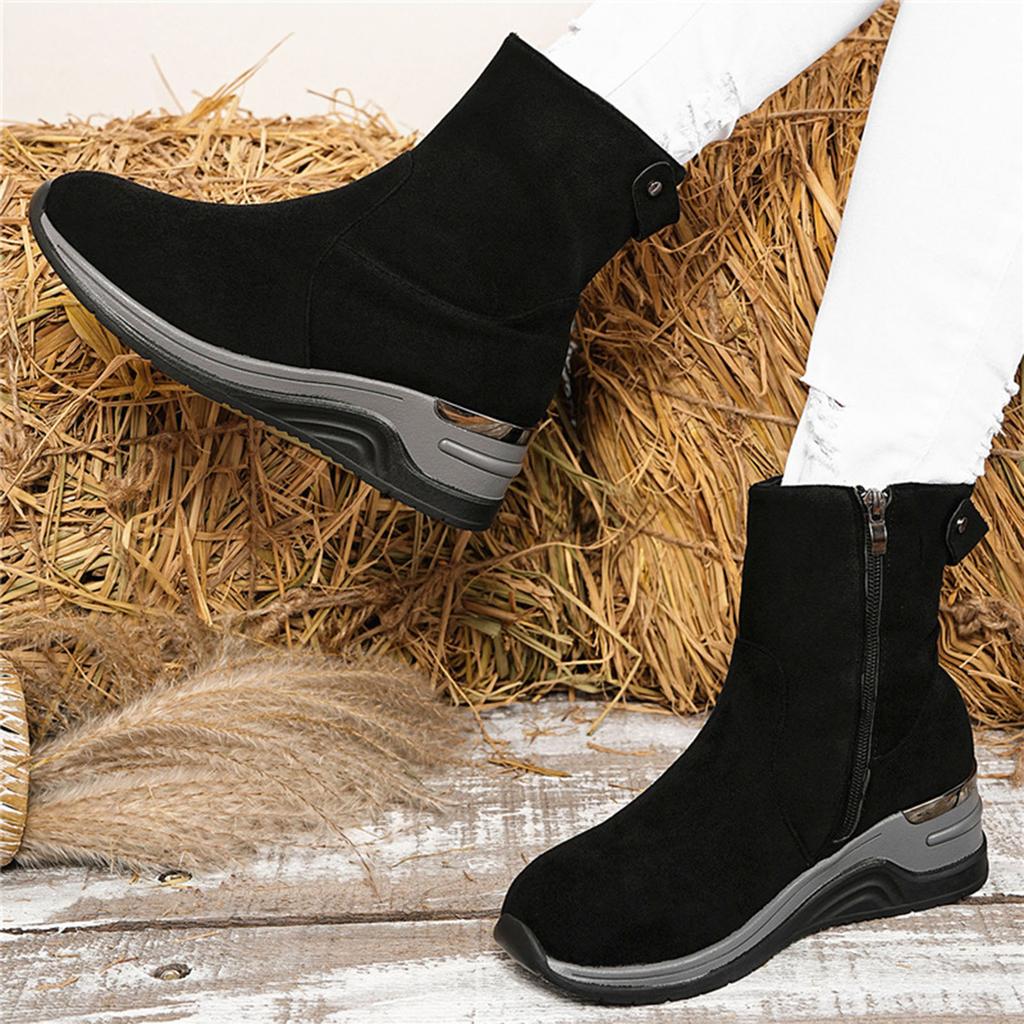 Vinter Trendiga Stövlar Damer Enfärgade Kyla Varm Korta Skor För Utrikeshandel Storlek Plus Damstövlar Botas Mujer