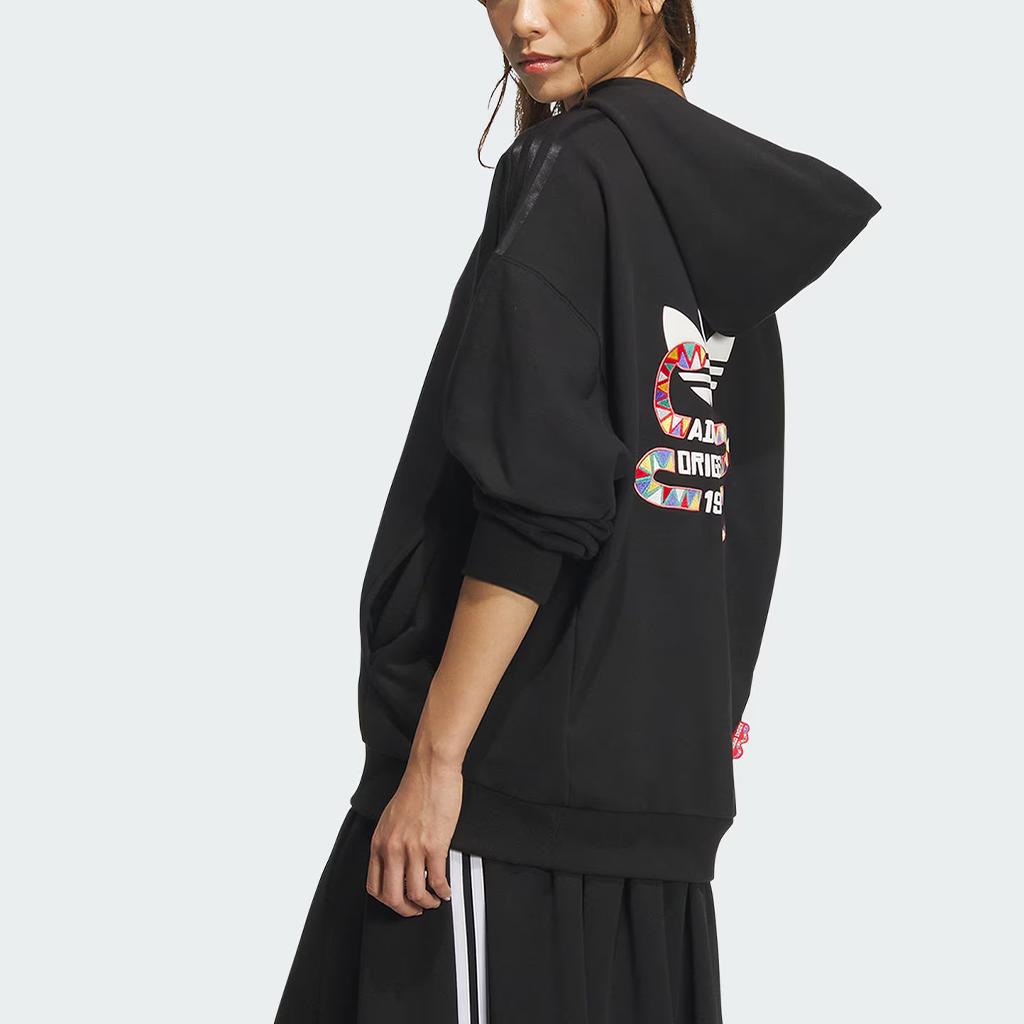Adidas Originals New Lunar New Year Snake Year Limited Edition Sports Hoodie Unisex Hoodies Black KA0819