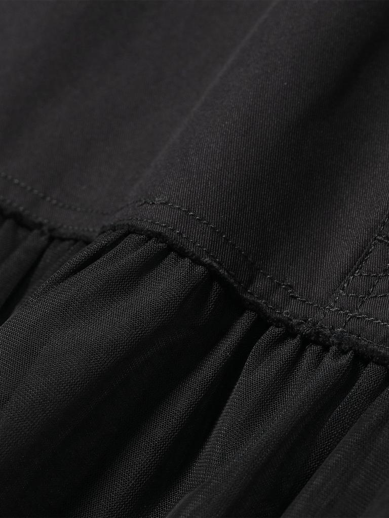 Ray Beams Women's Tulle Tiered Skirt, Black 1