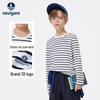 Navigare Boys' Long-Sleeve Striped Cotton Tee
