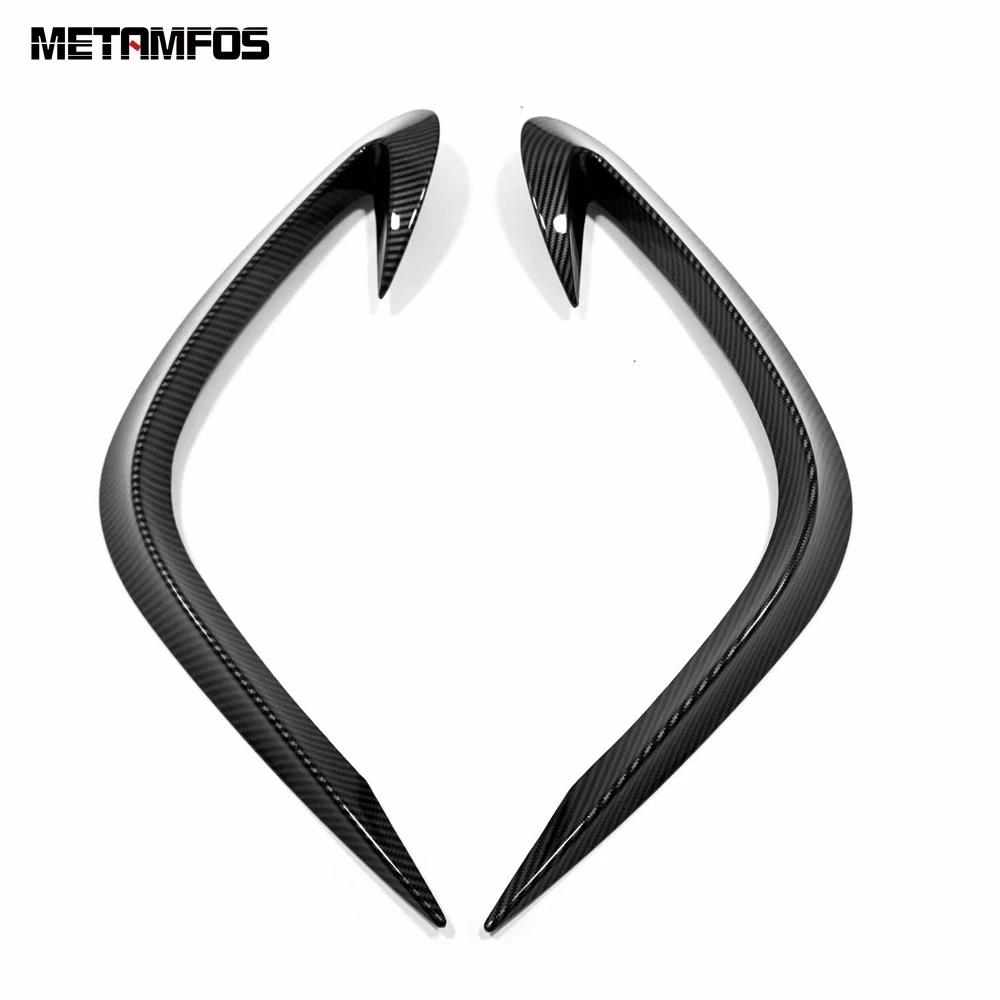 Front Fog Light Lamp Eyelid Eyebrow For Toyota Highlander Kluger Hybrid -2025 2026 Carbon Fiber Foglight Strip Accessories