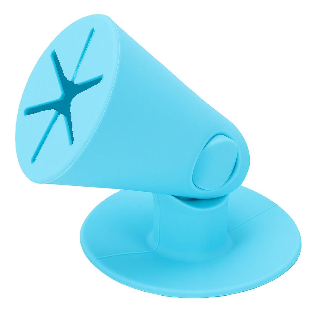 Nail Polish Bottle Holder Anti Spill Silicone Suction Nail Polish Holder Stand Light Blue