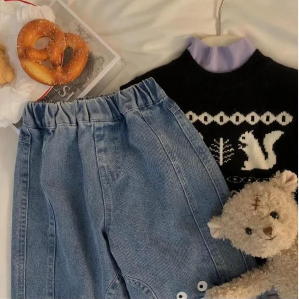 Kids' Cartoon Jeans: Stylish 2024 Spring & Summer Casual Pants for Boys & Girls