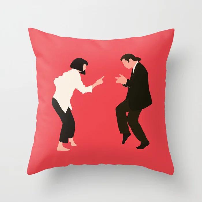 New Red Plaid Printed Pillowcase Home Fabric Sofa Pillow Cushion Cover