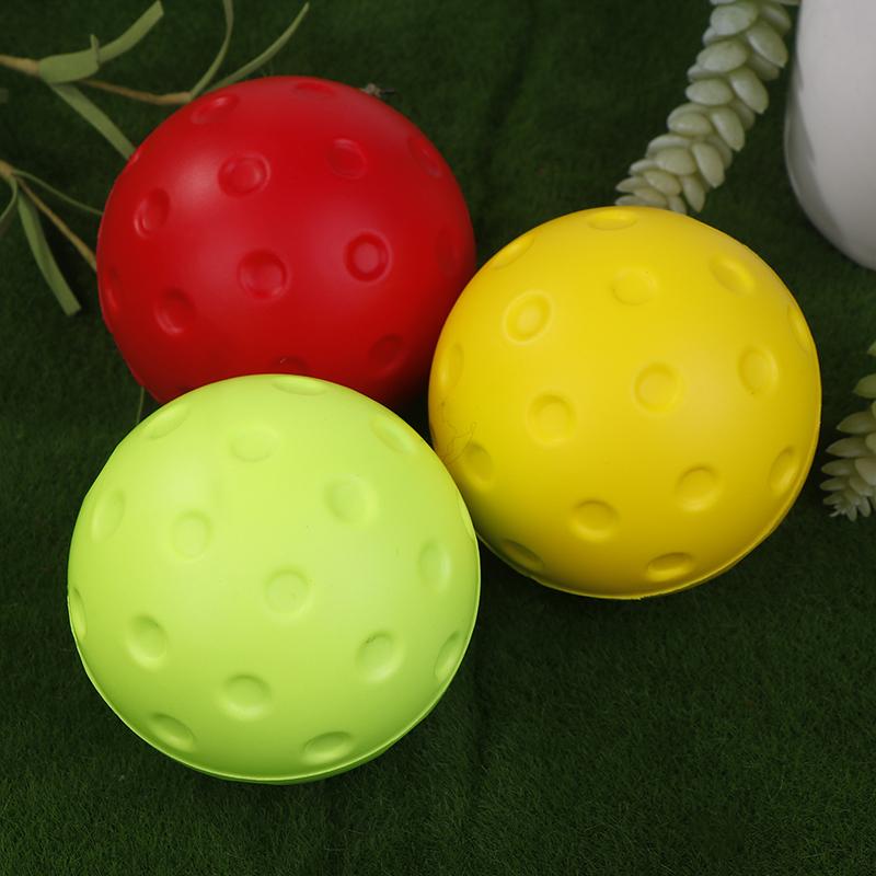 1/3 Bucăți Durabile Mingi de Pickleball de Interior 74Mm Mingi de Antrenament din Spumă PU Pickleball Moale Tăcut pentru Competiție și Antrenament