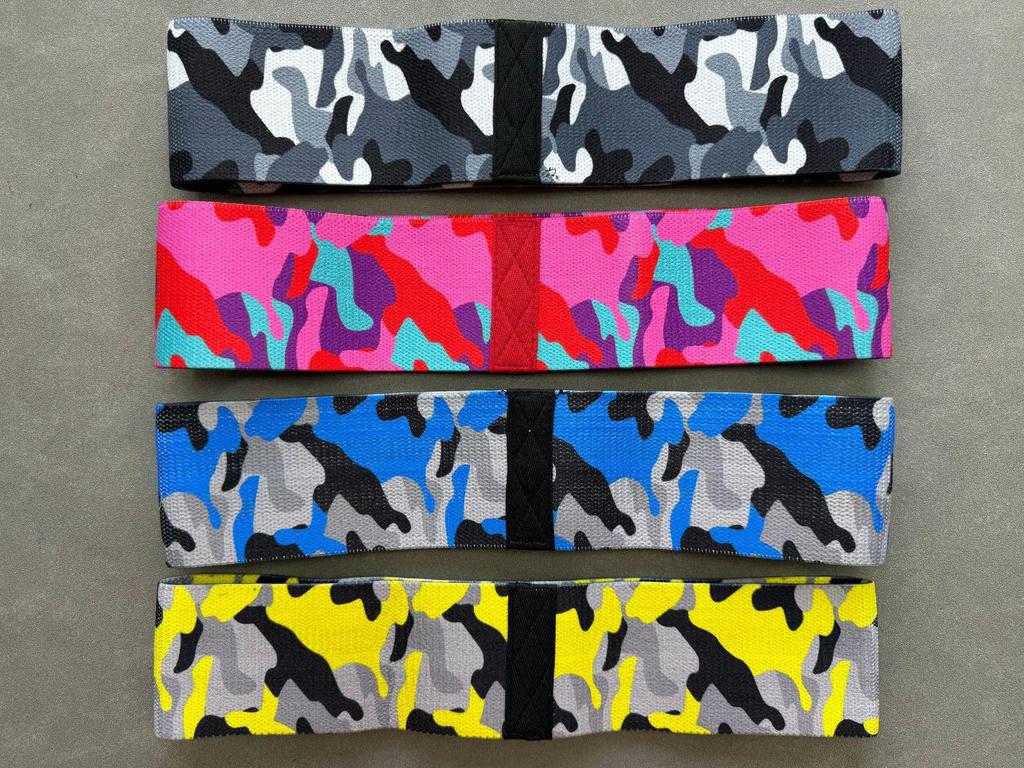 Camouflage Print Non-Slip Glute Toning Hip Band for Squat, Dance, Pilates, and Resistance Training
