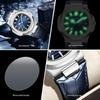 Men's Fashionable Waterproof Luminous Calendar Watch with Genuine Leather Strap