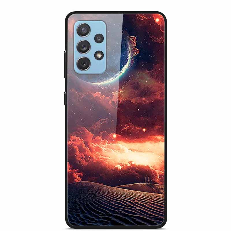 For Samsung A52 5G 4G Cases A52s 5G Tempered Glass Hard Back Cases For Samsung Galaxy A52 5G Phone Covers Funda A 52s 2022 A528B