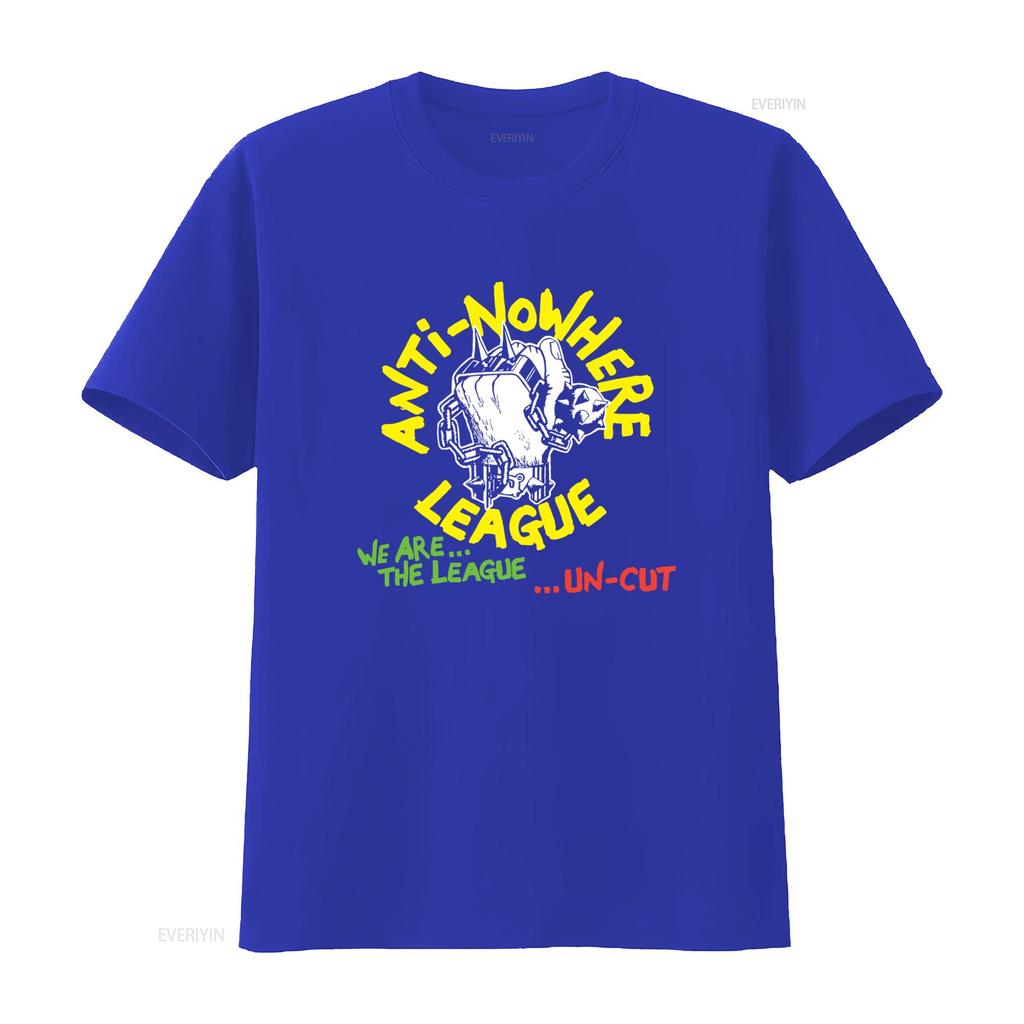 Anti Nowhere League Band Un Cut T shirt Punk Rock Style with Bold Design vintage Washed Comfortable Casual Stretched Slightly