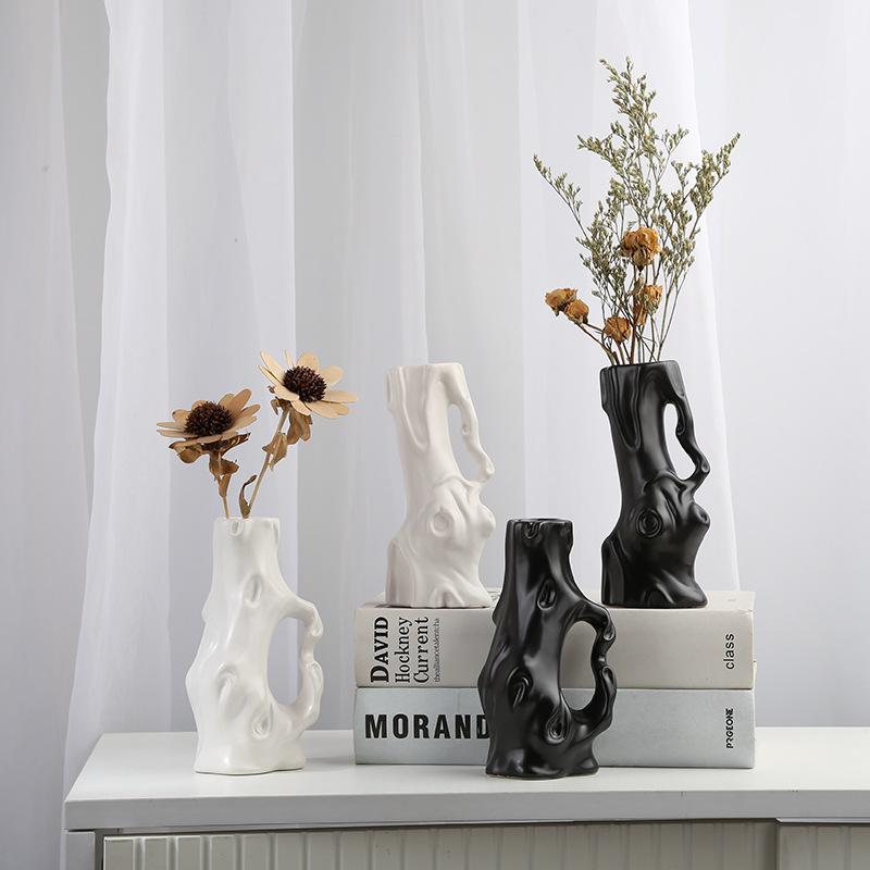 

Ceramic Vase Abstract Branch Shape Hollow Ceramic Crafts Floral Arrangement Accessories Terrarium Home Decoration Accessories