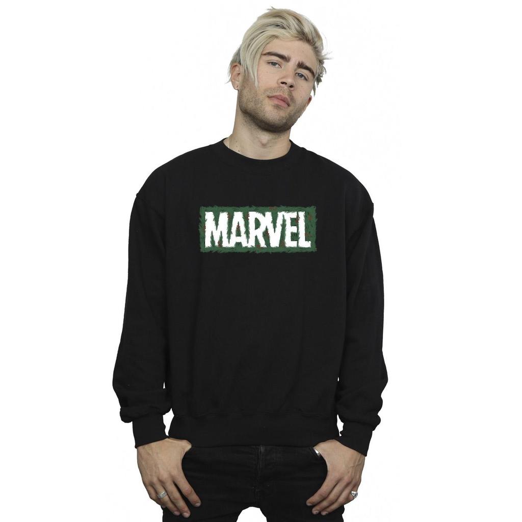 Marvel Mens Holly Logo Sweatshirt