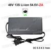 36V 48V 2A 5A Lithium Battery Charger Battery Pack 42V 54.6V 10S 13S Intelligent Fast Charging 110-240V Smart Charger US Plug