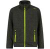 CMP Boys Melange Knit-Tech Fleece Jacket Without Hood