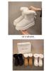 2025 Winter Thick-Soled Fleece-Lined Slip-On Snow Boots with Bow Detail - Warm Plus Size