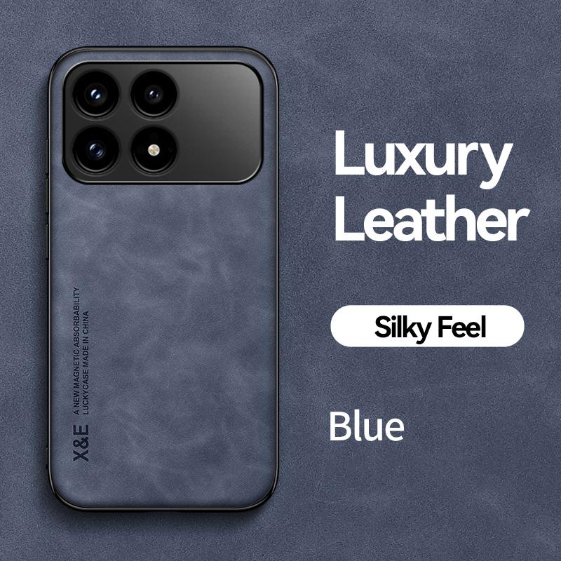 KEYSION Luxury Retro PU Leather Phone Case for Xiaomi POCO F8 Pro Soft Silicone+PC Shockproof Phone Back Cover for POCO F8 Ultra