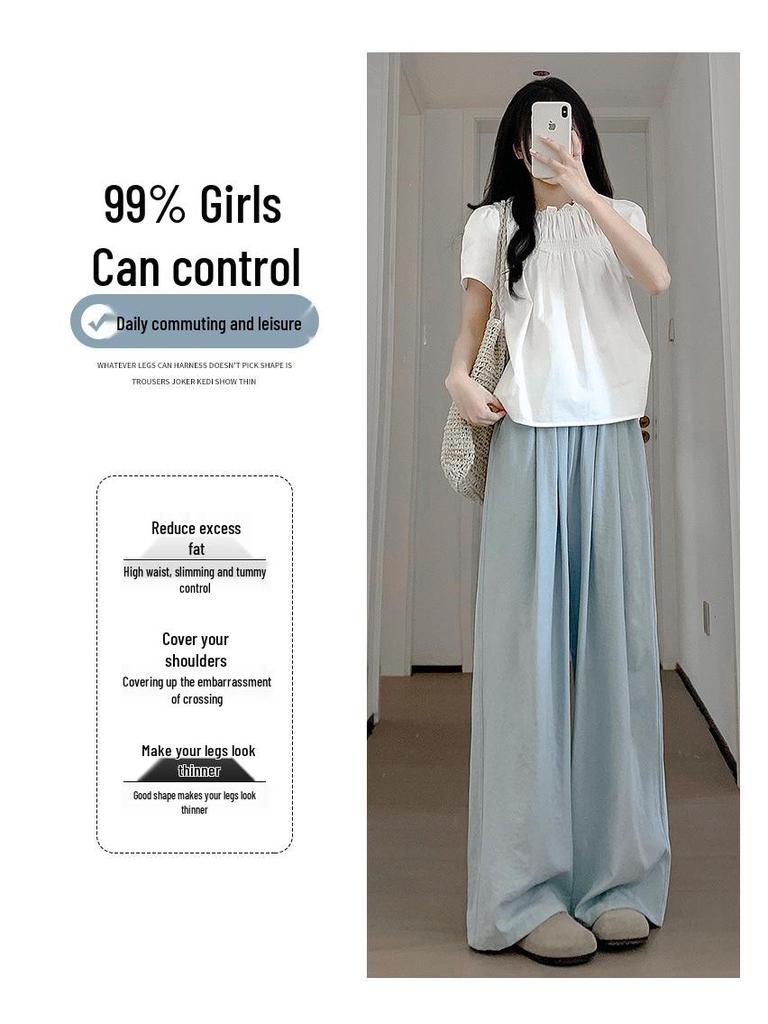 2025 Damen High Waist Locker Yamamoto Milchpuff Weitbein Sporthose