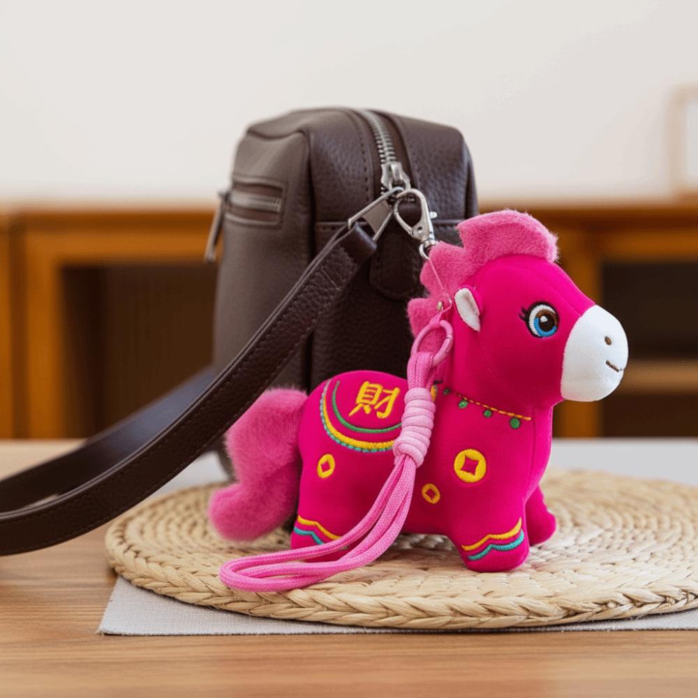 Cartoon Little Horse Plush Ornament Soft Stuffed Horse Plush Toys Lucky Pony Ornament  Kids Gift