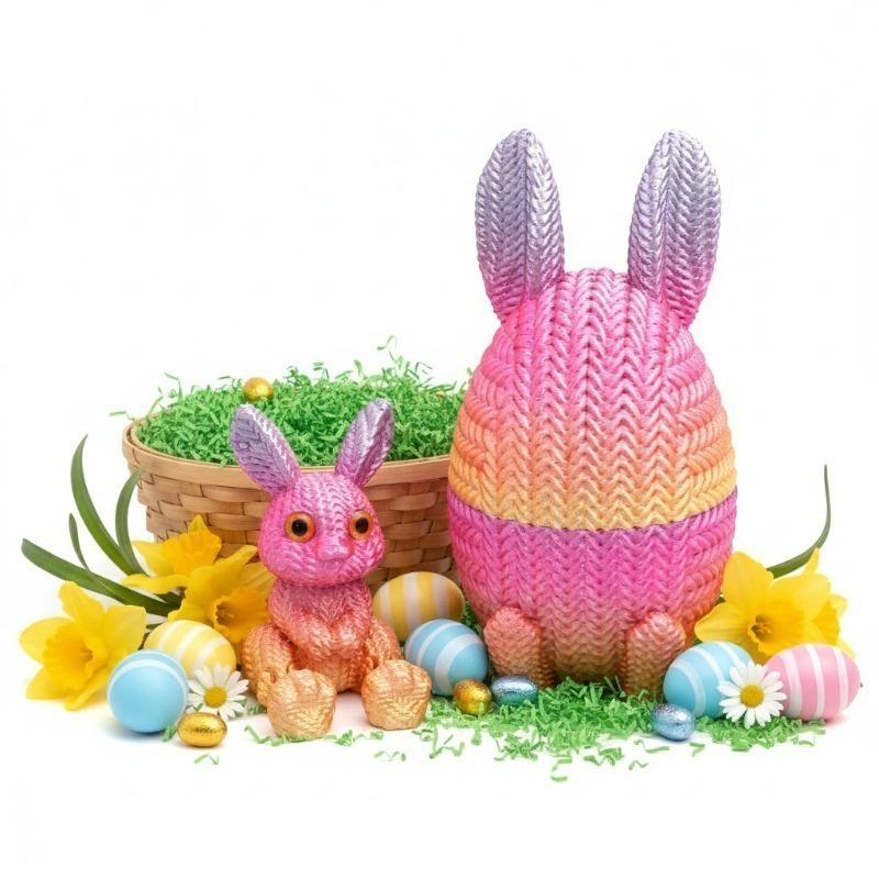 3D Printed Easter Eggs Easter Tabletop Decoration Classroom Prize Supplies For Bookcase Window Sill Bookshelf Display Cabinet