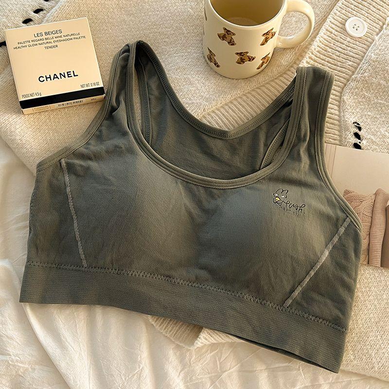 

Спортивный бюстгальтер с фиксированной чашкой для женщин, без косточек, с защитой от провисания, больших размеров, в стиле жилета, тонкий L