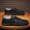 Men's Shoes New Autumn Breathable Waterproof Anti-skateboard Shoes Men's Casual Leather Shoes Black Work Labor Insurance