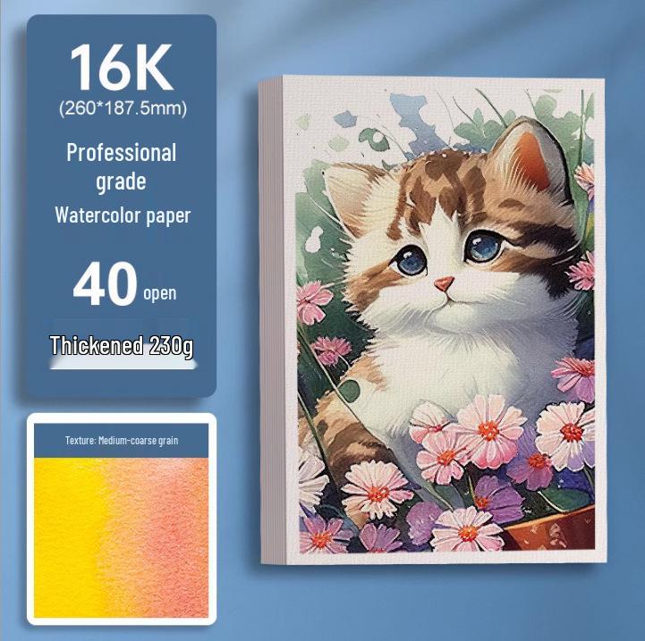 300g Watercolor Postcard Paper - Thick, Medium Rough Texture, Wood Pulp, Square, Blank Cardstock for Painting and Drawing