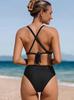 2024 Trendy European & American Sexy Backless Push-Up Bikini Swimsuit for Women