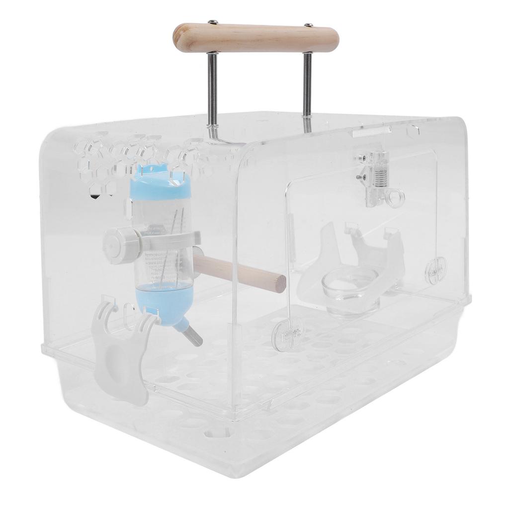 Hamster Carrier Cage Acrylic Bite Proof Portable Small Animal Carry Case for Hamsters Golden Bears