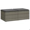 VidaXL Garden Lounge Set 2 Pcs with Grey Cushions Wicker Acacia 3328683
