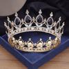 Vintage Royal Queen King Tiaras and Crowns Prom Crystal Diadem Bridal Circle Crown Wedding Hair Jewelry Bride Accessories