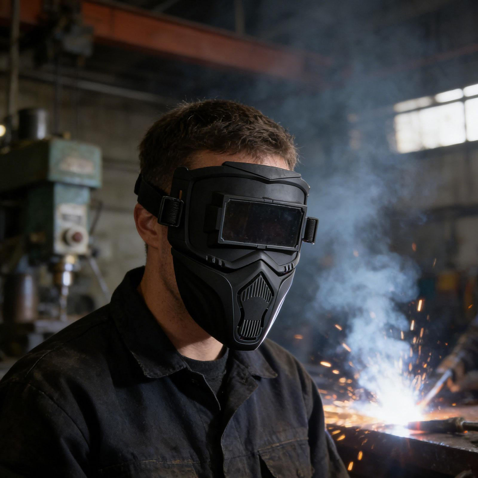 Face Cover Helmet Welder Hood Adjustable Guard Detachable Lightweight Headgear Anti Impact No Light