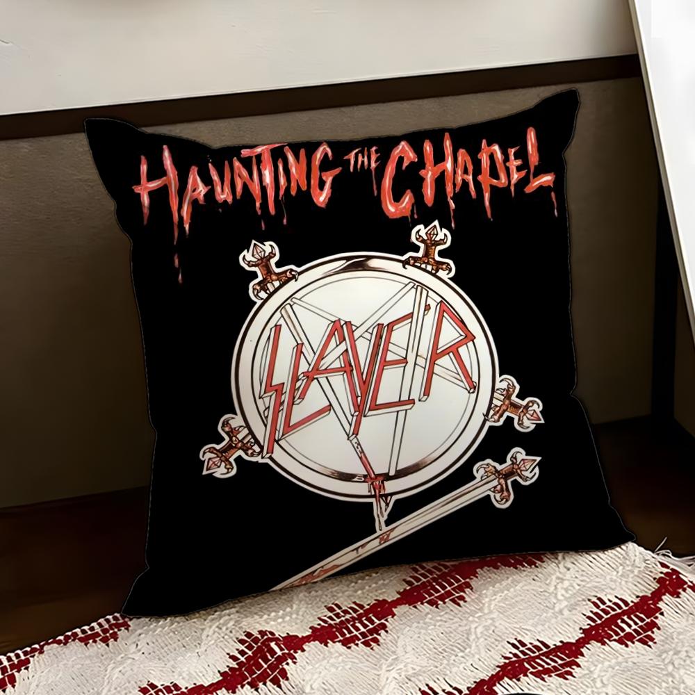 Heavy Metal Band SSlayer Cushion Cover Reversible Soft Durable Pillow Cover Home  Car MultiScene Use for Daily Comfort