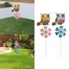 Metal Owl Garden Stake Lawn Ornament Art Decoration Owl Garden Decor Outdoor Wind Spinner for Patio Backyard Lawn Outdoor Indoor