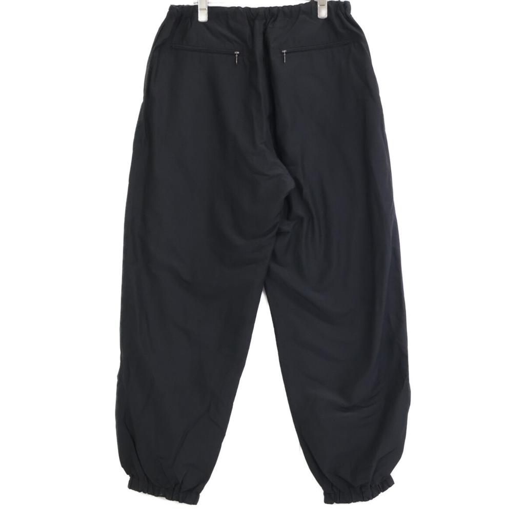 COMOLI 25Stainless Steel B01-06014 Black Cotton X Silk Drawstring Reversible Pants Bottoms Not Written blackUsed