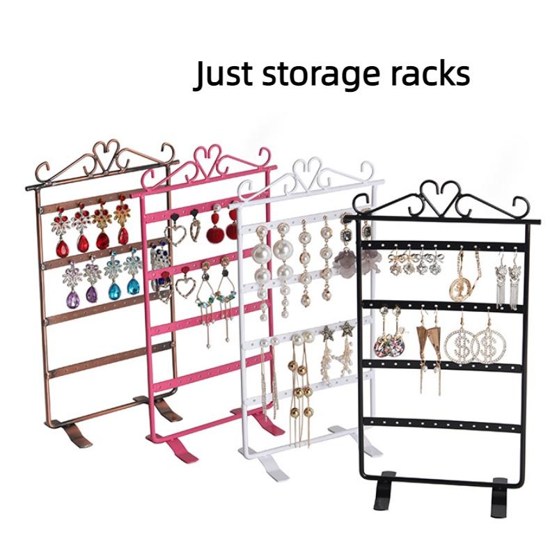 Earring Ear 48holes Studs Jewelry Display Rack Metal Stand Holder Gift Organiser