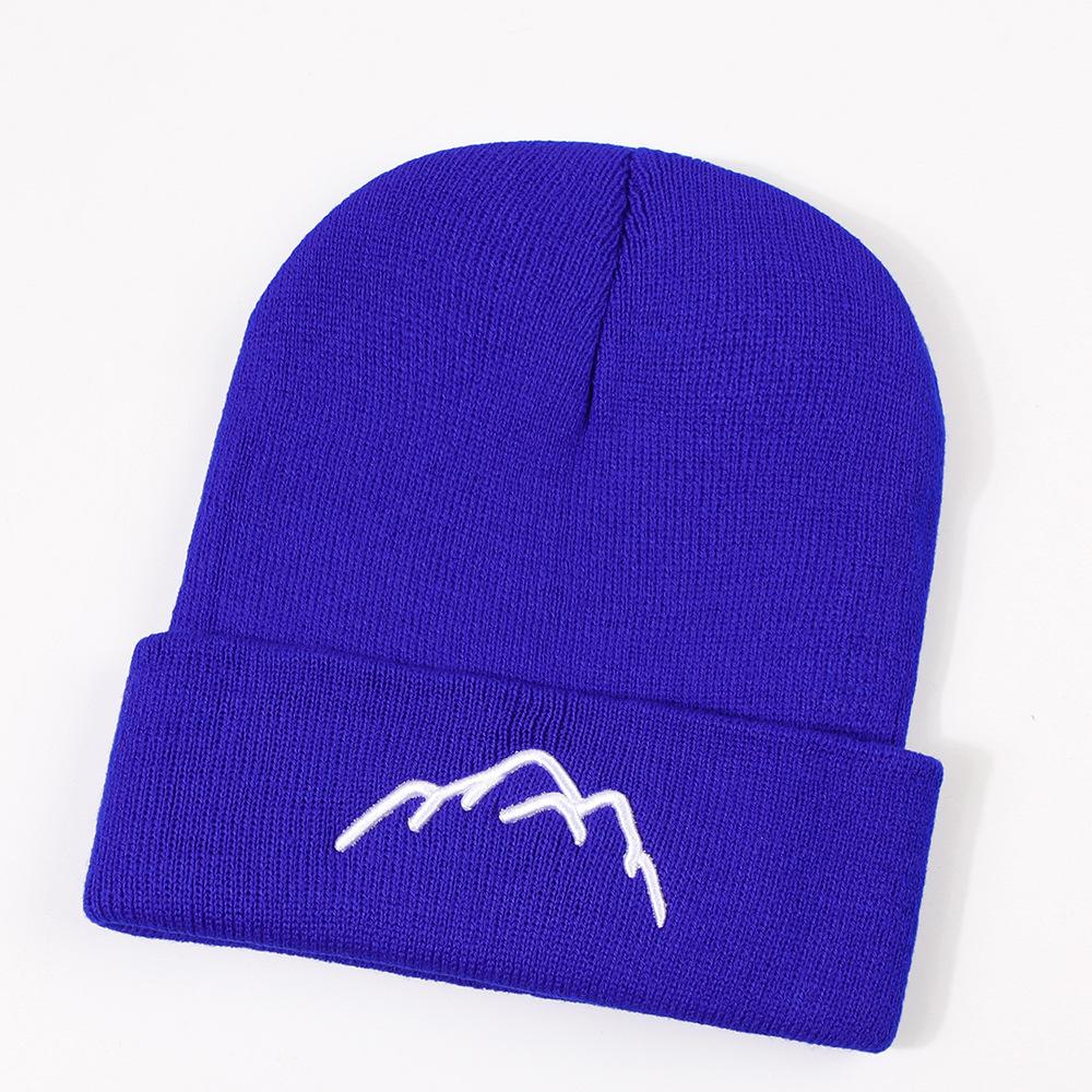 Hat Exquisite Simplicity Mountain Embroidery Unisex Warm Hatsbeanie Knitted