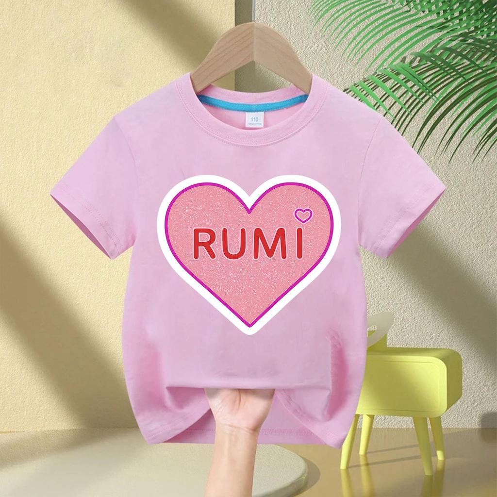 Demon Hunter Squad Kids Anime Print Casual Short Sleeve T-shirt