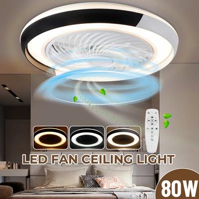 Modern Minimalist Led Ceiling Lights Ceiling Acrylic Led Ceiling Fan 80W with Lights Remote Control Fan Lamp Dimmable Fan Light AC185-250V