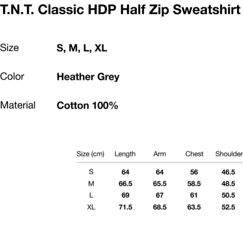 ThIs Is Never That T.n.t. Classic Hdp Half Zip Sweatshirts Heather Grey