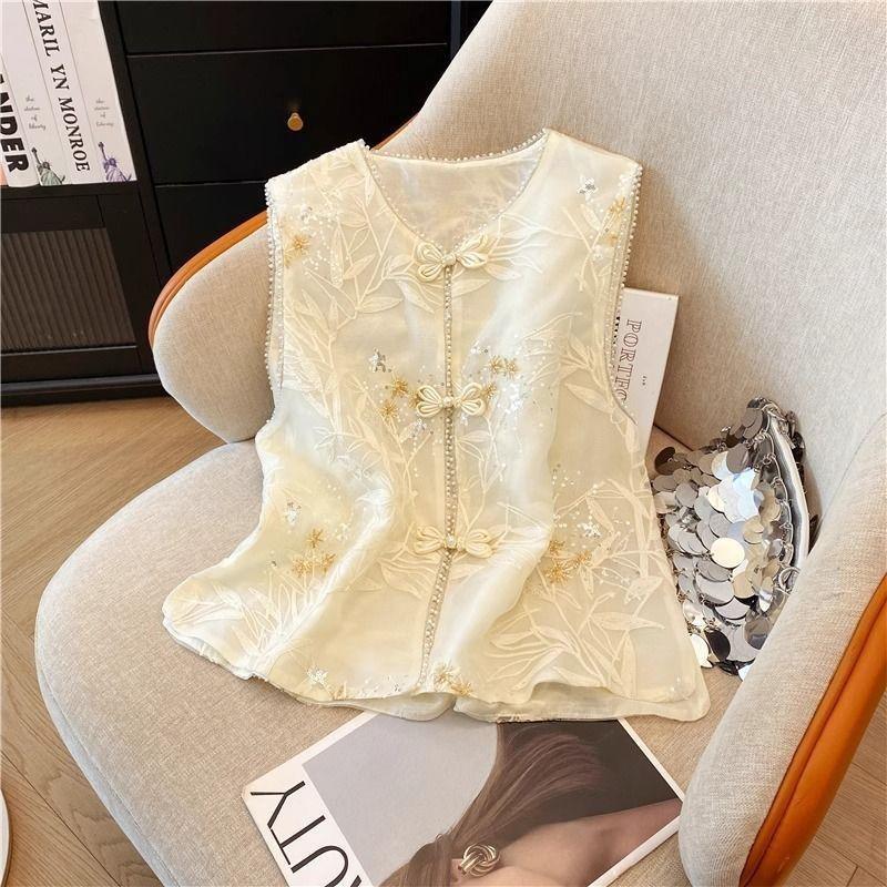 Sommer neues Top-Stil besticktes dünnes 2025 Damenweste Weste Weste außen