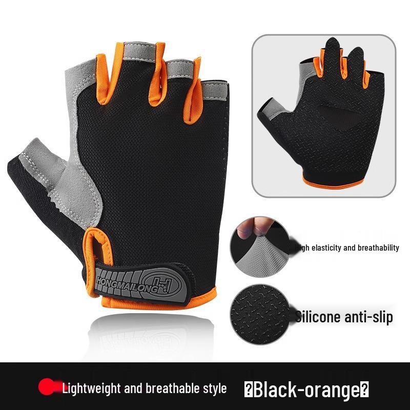

Унисекс Нескользящие Фитнес-перчатки без пальцев для Велоспорта, Подтягиваний и Защиты от Мозолей. One Size